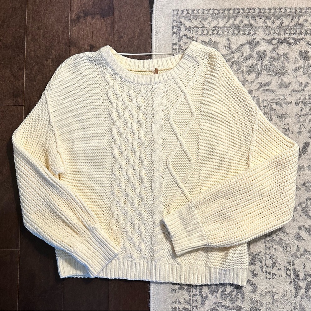 Free People Cable Knit Sweater